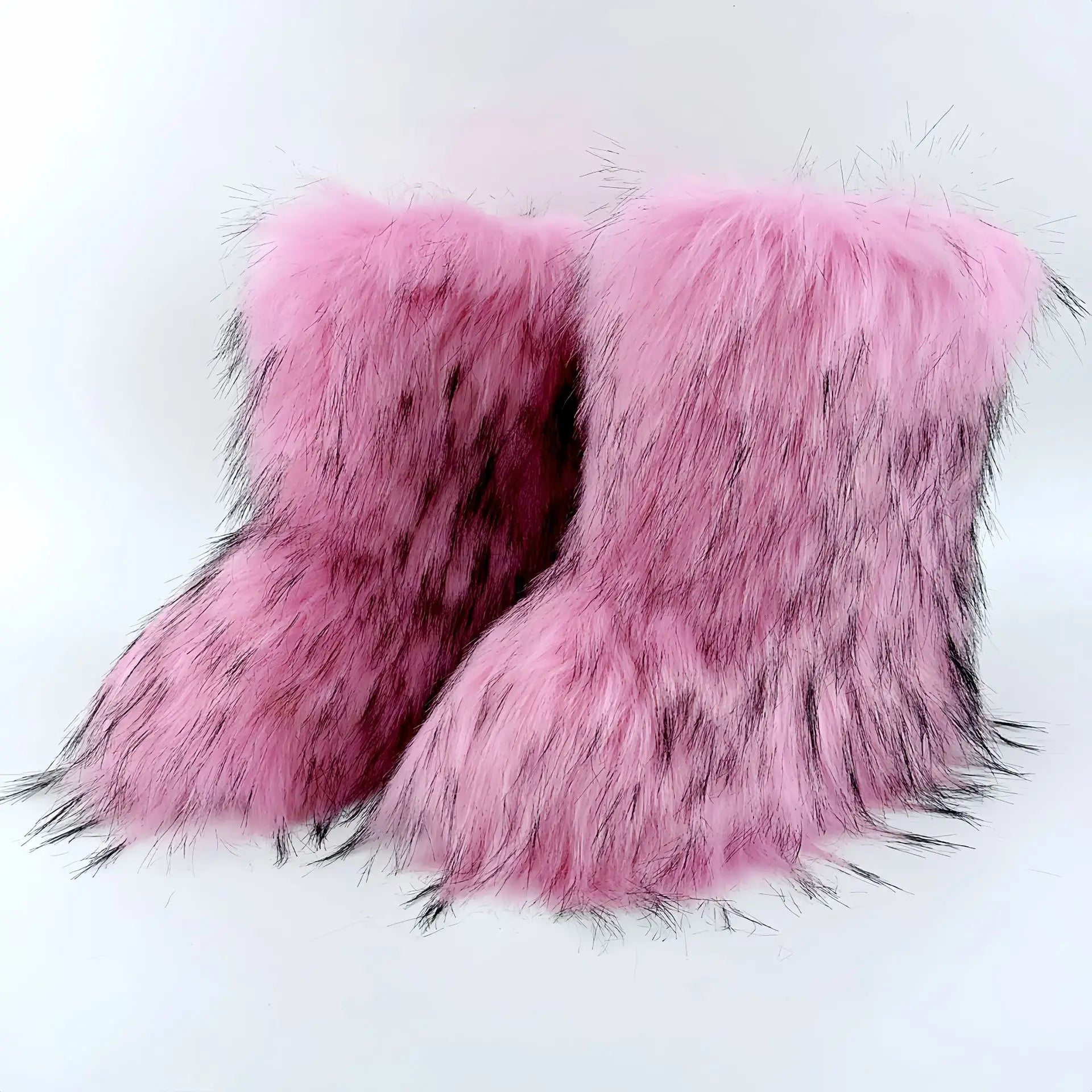 Winter Shoe Women's Winter Fluffy Faux Fox Fur Boots Woman Plush Warm Snow Boots Luxury Footwear Girls' Furry Fur Bottes Fashion