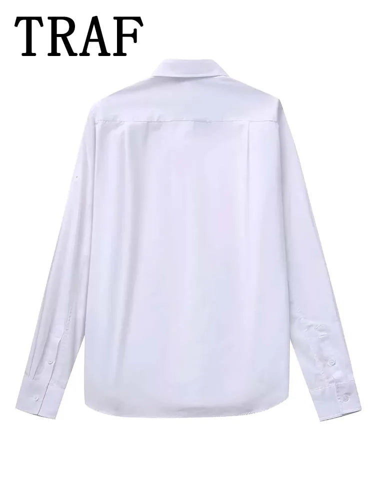 Spring Women Fashion Elegant White Blouses Lapel Hollow Out Slim Shirt Woman Casual Streetwear Mujer Blusa Office Lady