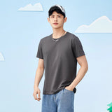 Semir Summer Cotton T-Shirts Men Simple O Neck Stretch Solid New Tops Clothing Casual Tshirt Man Streetwear Cool Tee Shirts