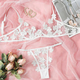 Sexy Flowers Embroidery Bralette Lace Bra Bustier Lingerie Sexy Lingerie For Fine Women Fantasy Transparent Intimate Set