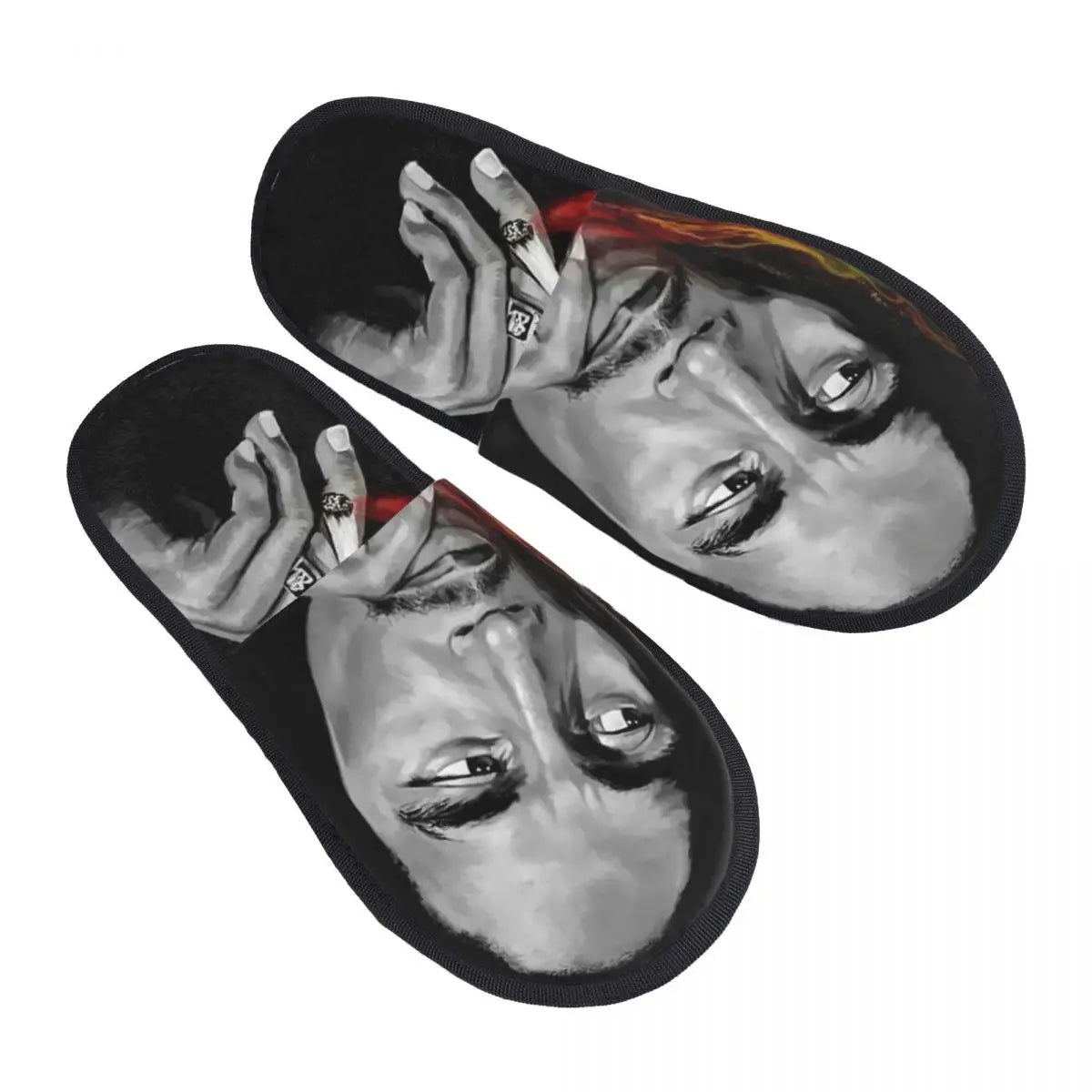 Custom Jamaica Singer Reggae Rock Bob Marley Comfort Scuff Memory Foam Slippers Women Hotel House Shoes