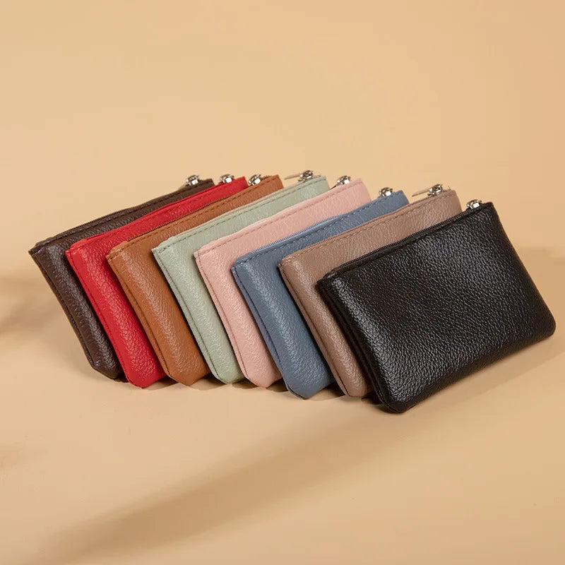 Fashion Women Small Wallet For Ladies Zipper Card Purse Key Storage Bag High Quality PU Short Wallet Female