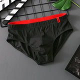 Solid Cotton Briefs Men's Convex Pouch Panties Youth Fasion Lingerie Low Rise Breathable Men's Comfortable Underwear Solid Color