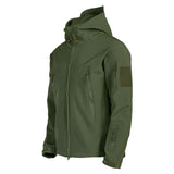 new Tactical Jacket Men Combat Soft Shell Jackets Techwear Windproof Waterproof Breathable Fleece Thermal Hooded Coats