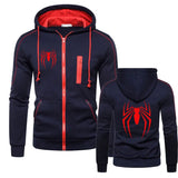 New Men's Hoodie Street Fashion Spider Print Zippe Sweatshirt Fleece Ladies Casual Funny Loose Hoodie spiderman Men's clothing