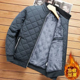 Men's Thick Warm Bomber Jacket Coats Autumn Winter Fleece Lined Casual Jacket for Men Slim Fit Winter Clothing Parkas 5XL