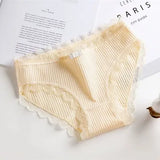 Lingerie Underwear Women Bow New Lace Panties Briefs Low Waist Solid Color Girls Cotton Femal Ropa Interior Femenina K019