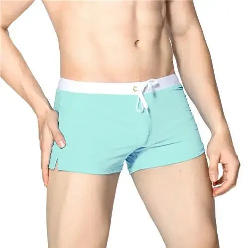 Summer Waterproof Quick-drying Swimsuit Men's Fashion Multi-color Comfortable Swimsuit Bottoms Boxer Briefs Beach Shorts