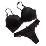 Floral Embroidery Women's Underwear Set Sexy Lace Push Up Bra Set Panties Sexy Push Up Brassiere Wirefree Soft Underwear Set