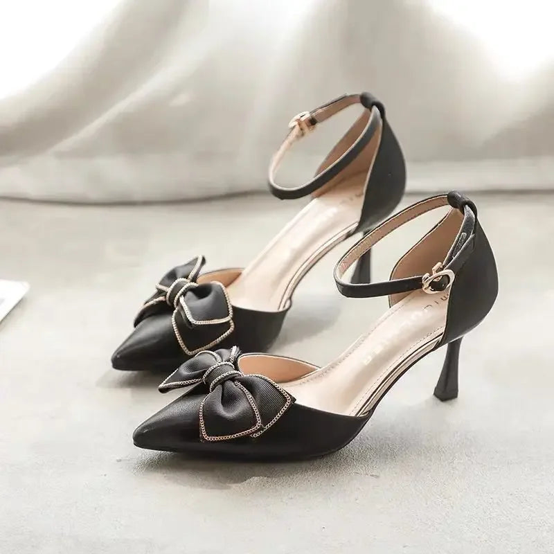 Medium Heel Heels Women's Shoes Trend Pointed Toe Butterfly Stilettos Elegant Dress Weddings Bridal Party White Designer