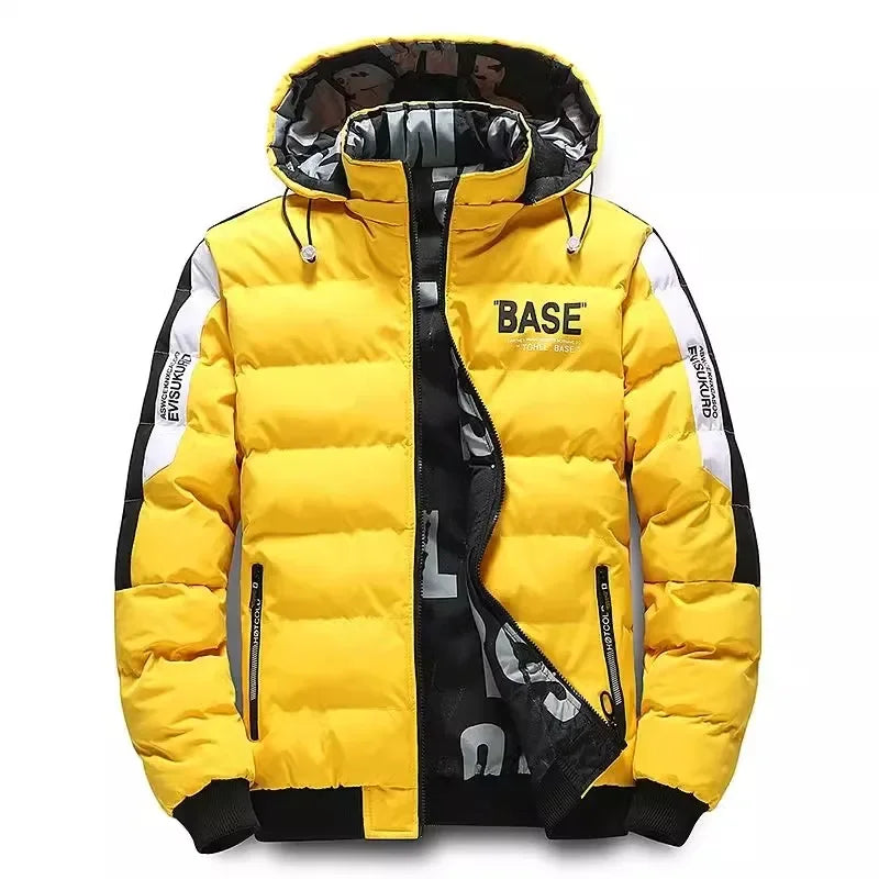 Men Autumn Winter Cotton Jacket Warm Comfortable Padded Thickened Down Jacket New Double-Sided Clothes Removable Cap M-5XL