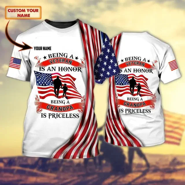 USA Flag & Coat of Arms Graphic Tee Summer Casual Streetwear Men's Fashion Loose T-shirts Boy Oversized Short Sleeve Tops