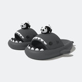 4cm Thick Sole Shark Slippers Women Couple's Indoor And Outdoor Lantern Fish Slides Man‘s Anti Skid Home Cool Shoes Summer