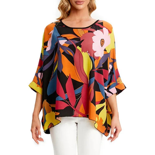 Blouse Plus Size New Batwing Casual Summer Blouse Women Boho Chiffon Shirt Top Shirt Women