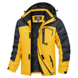 Men's Hooded Fleece Ski Jacket Waterproof Thermal Thick Warm Parka Coats Winter Snow Jacket