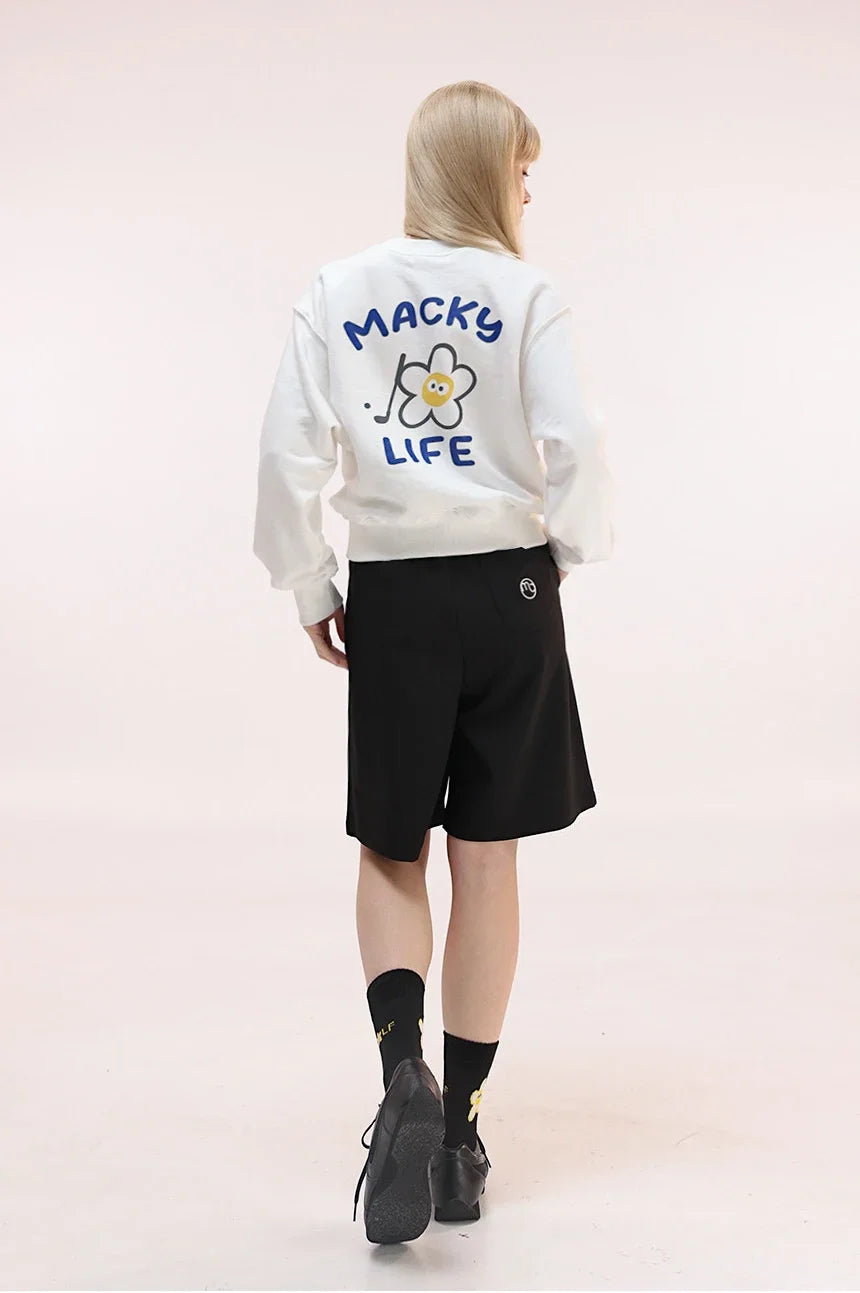 MACKY GOLF Y2K Clothing Korean New Women's Pullover Spring and Autumn Fashion Golf Wear Women's Golf Sweatshirt