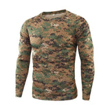 Fashionable Men's Camouflage Printed Men's T-shirt Casual Trend Military Fan Top Autumn New Long Sleeved Round Neck Top