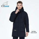 ICEbear winter jackets for men casual cotton coat mid-length Puffer parkas