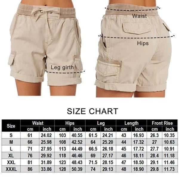 Summer Printed Women's Cargo Shorts Casual Drawstring Elastic Waist Active Shorts Work Shorts Hiking Outdoor Cool Beach Shorts