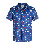 America Flag Graphic Shirts for Men Clothing 3D Printed Hawaiian Beach Shirts Short Sleeve y2k Tops Vintage Clothes Lapel Blouse