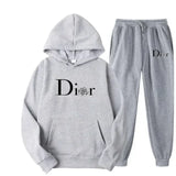 Tracksuit 2 Pieces Sets Hooded Sweatshirt +Drawstring Pants Male Hoodies Running Sportswear Women Autumn Sportswear