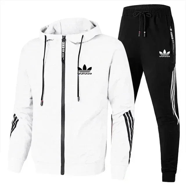 Brand men tracksuit 2 pieces Men's winter jacket casual zipper jackets sportswear pants sweatshirt sports suit clothing sets