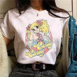 Candy Top Women's Fashion Designer T-shirt Girl Harajuku Summer Cotton Printed T-shirt Summer Leisure Comfortable T-shirt Top