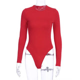 Sexy Y2k Women cotton Bodysuits Long Sleeve Bodysuit O Neck Spring Winter Body Top Sexy Streetwear clothes suit Clothing