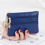 Fashion Women Wallet Clutch Three Zip Female Short Small Coin Purse New Brand Design Soft Mini Card Holder Wallet Money Bag