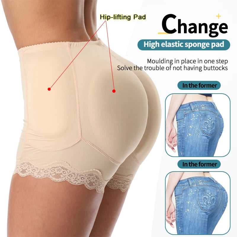 Body Shaper Women Shapewear Fake Butt Lifter Panties Hourglass Control Padded Booty Enhancer Brief Lingerie Shaper Hip Enhancer