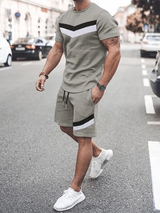 Summer Everyday Casual Men's T-shirt Shorts Set Urban Street Fashion Men's Short-sleeved Outdoor Sports Men's Shorts 3D Printing