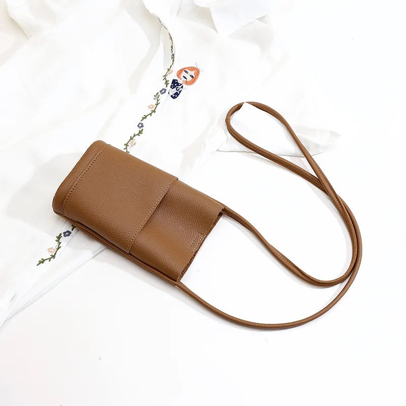 Mobile Phone Bag Crossbody Small Bag Fashion Versatile Phone Bag Women's Shoulder Bag Soft Pu Leather Shopping Bag