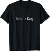 Christian Jesus Is King Design Crown T-Shirt Street Casual Couple Clothes  T Shirts for Men  Camisetas