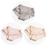 TrowBridge 3PCS/Set Women's Panties Exquisite Lace Underwear Sexy Lingerie Big Size Sweet Silk Satin Briefs Soft Cozy Underpants