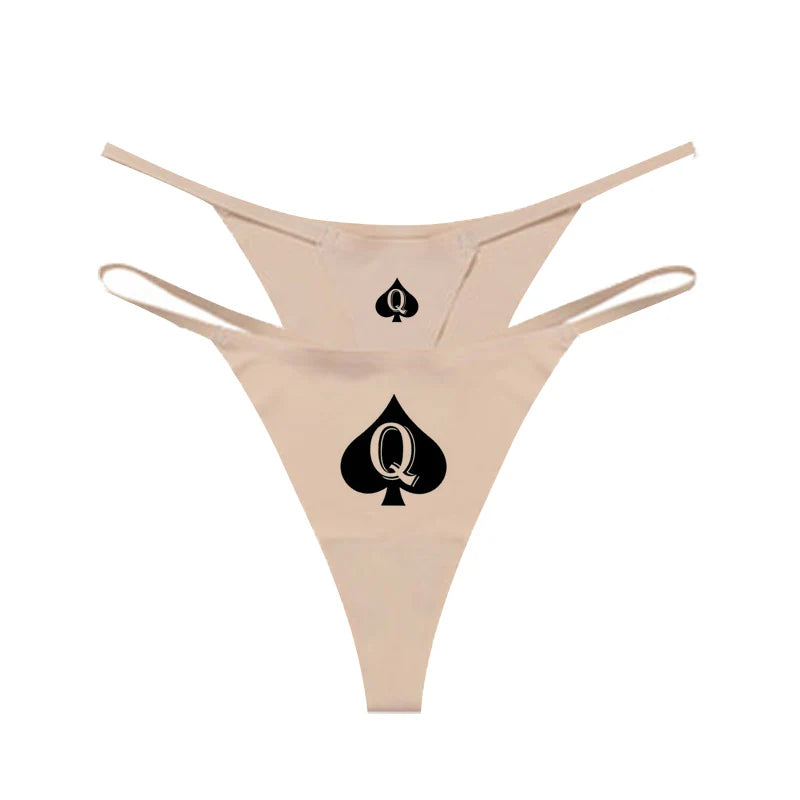 Queen of Spades Women's Sexy Underwear Thongs Women Lovely Seamless Underpant Women's Intimates G String