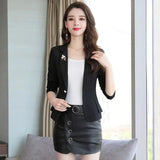 Spring Autumn Jackets Women Blazer 2024New Solid Fashion Slim Office Short Blazer Women Elegant Single Button Formal Blazer Coat