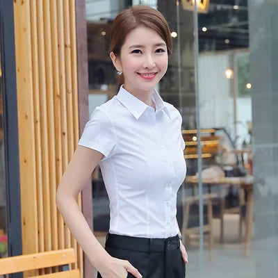 Women's Shirts Blouses Women White Shirt Long Sleeve Blouse Female Tops OL Basic Shirt Blouses Fashion Elegant Woman Clothing