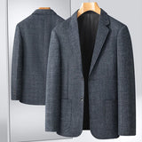 New Men's Blazer Fashion Middle-aged Business Casual Professional Wear Casual Loose British Style Sub-trend Four Seasons Suit