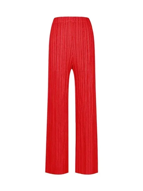 YUDX Spring Summer Autumn Women Casual Elegant Ladies Miyake Designer Casual Loose Straight Pleated Pants High Waist Trousers