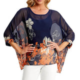 Blouse Plus Size New Batwing Casual Summer Blouse Women Boho Chiffon Shirt Top Shirt Women