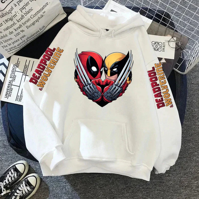 Deadpool & Wolverine Hoodie Woman Clothing Long Sleeve Hooded Shirt Y2k Woman Clothing Sweatshirts Casual Y2k Clothes Hoodies