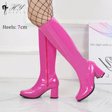 Costumes 60s 70s Go Go Boot Retro1960s Ladies Women's Knee-High Boots Fancy Dress Gogo Party Dance Gothic Shoes