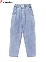 Vintage High Waist Big Size 5xl Harem Jeans Straight Denim Pants Strecth Baggy Vaqueros New Trend Trousers Woman Casual Spodnie