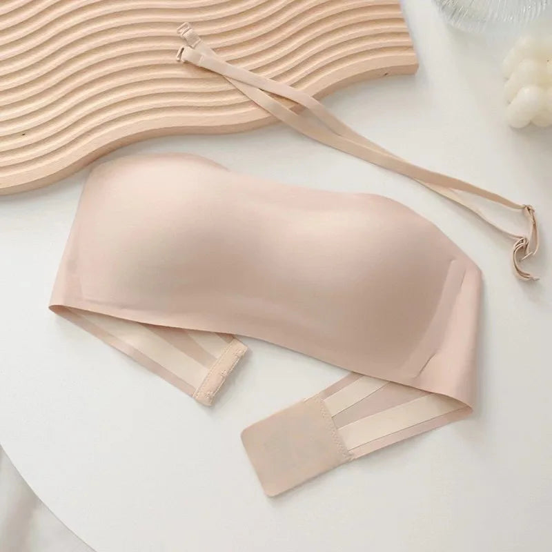 Sexy Seamless Tube Top Bra Invisible Strapless Bras Women Underwear Thin Non Slip Push Up Bralette Wireless Female Lingerie