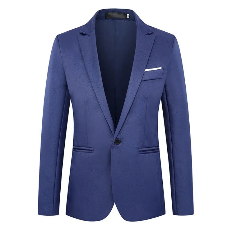 Fashionable Slim Men's Blazer Casual Single-breasted Wedding Jacket Youth Slim Fit Smooths Your Silhouette Wholesale