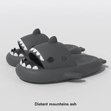 4cm Thick Sole Shark Slippers Women Couple's Indoor And Outdoor Lantern Fish Slides Man‘s Anti Skid Home Cool Shoes Summer