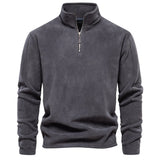 Quality Thicken Warm Fleece Jacket for Men Zipper Neck Pullover Men's Sweatshirt Soft Shell Mens Jacket