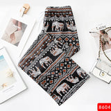 Women Wide Leg Pants High Waist Elephant Print Pant Summer Thin Straight Trousers Casual Bottoms Female Clothing Fashion