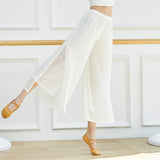 Modern Dance Pants For Women Mesh Nylon Loose Wide Leg Dancing Trousers Chinese Classical Dance Daily Ladies Yoga Pants