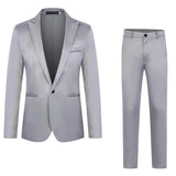 New Men's Fashionable Business Casual Suit Slim Fit Western Style Clothes 2-Piece Set Wholesale Cross-Border E-commerce